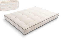 Futon Mattress 160x200 with latex - Comfort Trio Latex Wool - Pascall Kedro Ecru