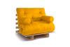 Sofa Bed Futon 90x200 - Slim Comfort Classic - Pascall Yellow