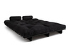 Sofa Bed Futon 160x200 - Slim Comfort Black - Pascall Black