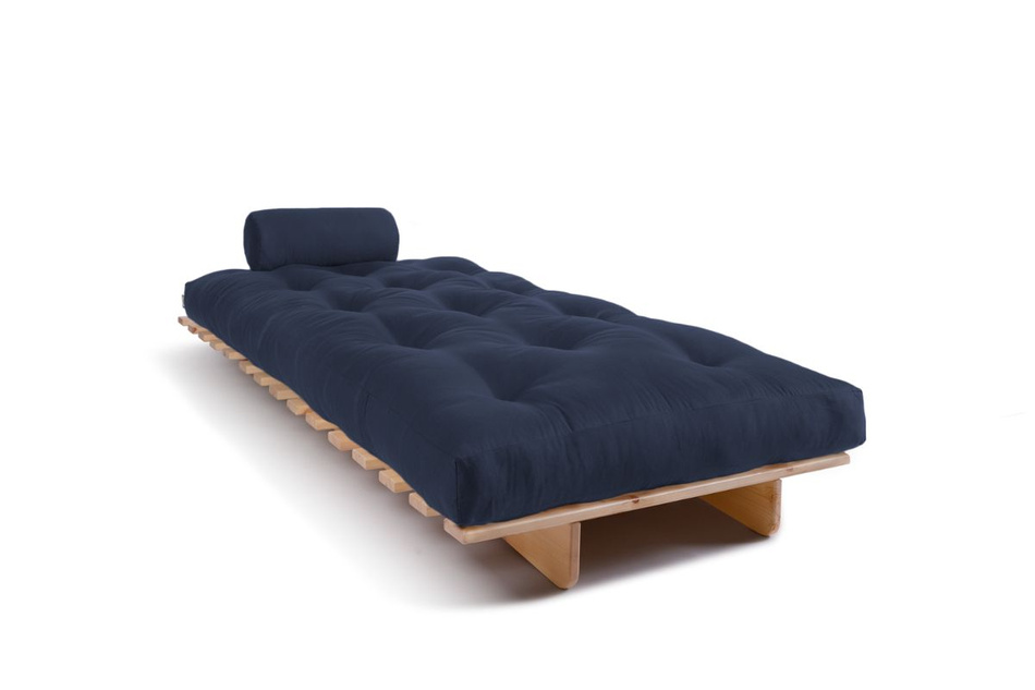 Sofa Bed Futon 90x200 - Slim Comfort Classic - Pascall Navy Blue