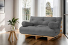 Sofa Bed Futon 140x200 - Slim Exclusive Black - Pascall Light Grey