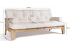 Sofa bed 200 cm - Sakura - Pascall Futon Ecru