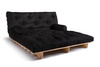 Sofa Bed Futon 180x200 - Slim Comfort Classic - Pascall Black
