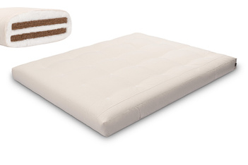 Futon Mattress 160x200 with coconut - Medium Duo Coco - Pascall Ecru