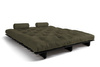 Sofa Bed Futon 180x200 - Slim Basic Black - Pascall Khaki