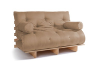 Sofa Bed Futon 140x200 - Slim Basic Classic - Pascall Beige