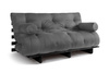 Sofa Bed Futon 160x200 - Slim Basic Black - Pascall Grey