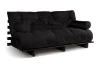 Sofa Bed Futon 180x200 - Slim Exclusive Black - Pascall Black
