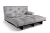Sofa Bed Futon 140x200 - Slim Comfort Black - Pascall Light Grey