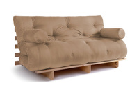 Sofa Bed Futon 160x200 - Slim Basic Classic - Pascall Beige