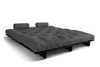 Sofa Bed Futon 180x200 - Slim Exclusive Black - Pascall Grey