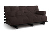 Sofa Bed Futon 180x200 - Slim Basic Black - Pascall Brown