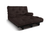 Sofa Bed Futon 120x200 - Slim Basic Black - Pascall Brown