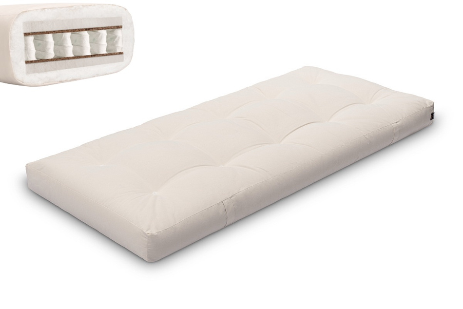 Futon Mattress 90x200 - Hybrid Pocket H4 - Pascall Ecru