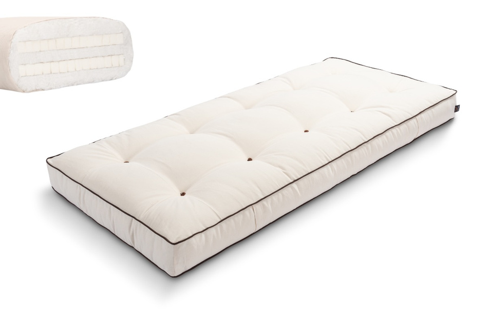 Futon Mattress 90x200 with latex - Medium Duo Latex - Pascall Kedro Ecru