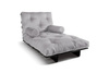 Sofa Bed Futon 90x200 - Slim Comfort Black - Pascall Light Grey