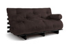 Sofa Bed Futon 160x200 - Slim Basic Black - Pascall Brown
