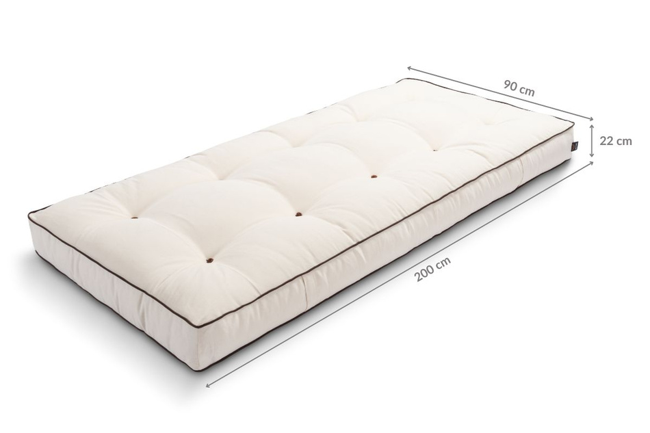 Futon Mattress 90x200 with latex - Comfort Trio Latex - Pascall Kedro Ecru
