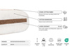 Futon Mattress 120x200 with coconut - Medium Coco - Pascall Kedro Linen