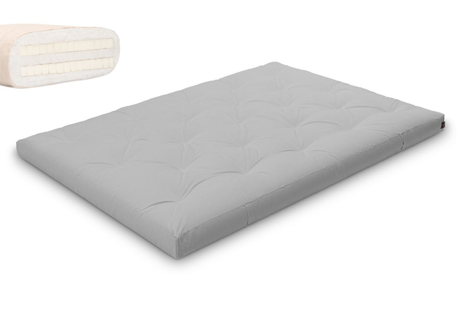 Futon Mattress 140x200 with latex - Slim Duo Latex - Pascall Light Grey