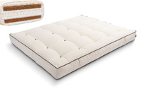 Futon Mattress 160x200 with wool, latex and 2x coconut - Comfort Wool Hard - Pascall Kedro Ecru