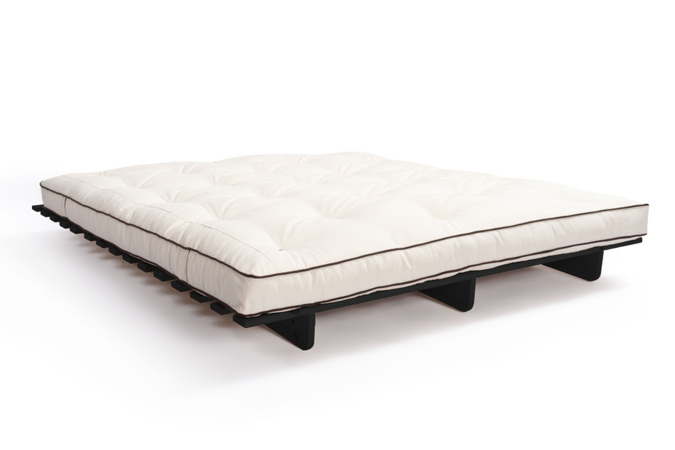 Sofa Bed Futon 180x200 - Slim Exclusive Black - Pascall Kedro Ecru