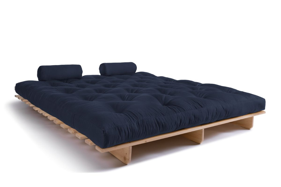 Sofa Bed Futon 180x200 - Slim Basic Classic - Pascall Navy Blue