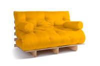 Sofa Bed Futon 140x200 - Slim Basic Classic - Pascall Yellow