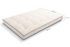 Futon Mattress 120x200 with latex and 2x coconut - Comfort Relax Hard - Pascall Kedro Ecru