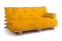 Sofa Bed Futon 180x200 - Slim Basic Classic - Pascall Yellow