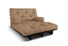 Sofa Bed Futon 120x200 - Slim Comfort Black - Pascall Beige