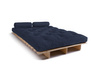 Sofa Bed Futon 120x200 - Slim Comfort Classic - Pascall Navy Blue