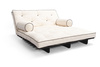 Sofa Bed Futon 140x200 - Slim Exclusive Black - Pascall Kedro Ecru