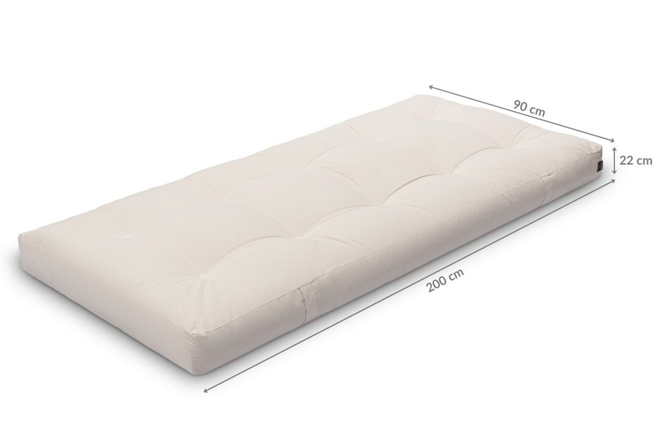 Futon Mattress 90x200 - Hybrid Pocket H4 - Pascall Ecru