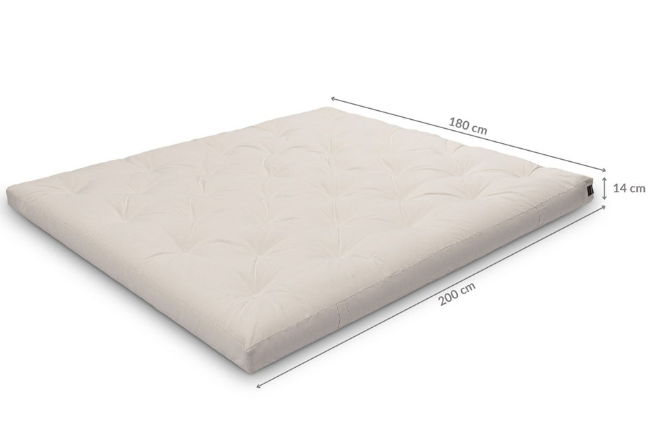 Futon Mattress 180x200 with latex - Slim Duo Latex - Pascall Burgundy