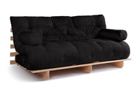 Sofa Bed Futon 180x200 - Slim Basic Classic - Pascall Black