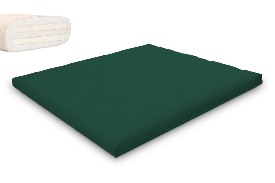 Futon Mattress 180x200 with latex - Slim Duo Latex - Pascall Bottle Green