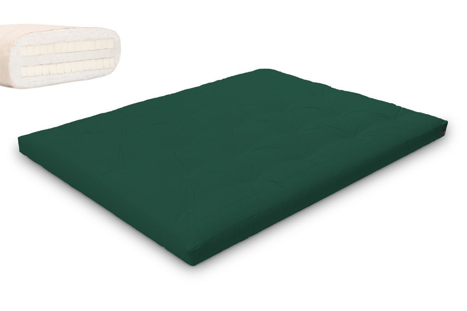 Futon Mattress 160x200 with latex - Slim Duo Latex - Pascall Bottle Green