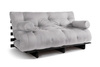 Sofa Bed Futon 160x200 - Slim Basic Black - Pascall Light Grey