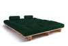 Sofa Bed Futon 180x200 - Slim Basic Classic - Pascall Bottle Green