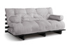 Sofa Bed Futon 180x200 - Slim Exclusive Black - Pascall Light Grey