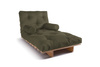 Sofa Bed Futon 90x200 - Slim Comfort Classic - Pascall Khaki