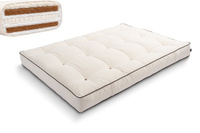 Futon Mattress 140x200 with wool, latex and 2x coconut - Comfort Wool Hard - Pascall Kedro Ecru