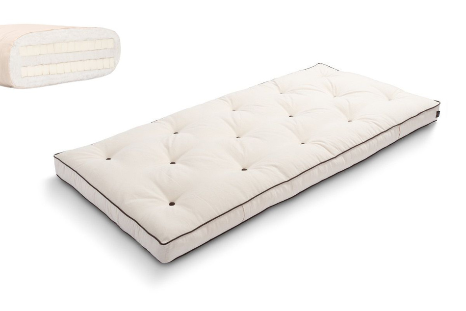 Futon Mattress 90x200 with latex - Slim Duo Latex - Pascall Kedro Ecru