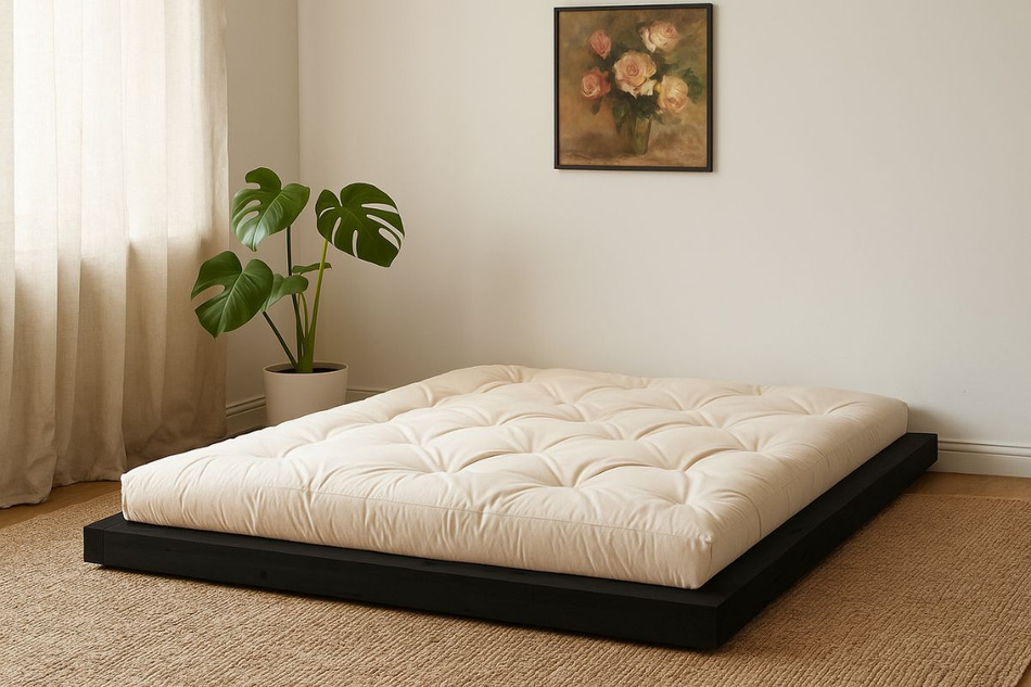 Wooden Bed 140x200 - Zen Black Tatami - Pascall
