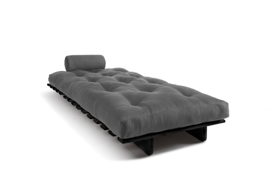 Sofa Bed Futon 90x200 - Slim Basic Black - Pascall Grey