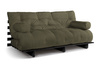 Sofa Bed Futon 180x200 - Slim Exclusive Black - Pascall Khaki