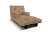 Sofa Bed Futon 90x200 - Slim Comfort Black - Pascall Beige