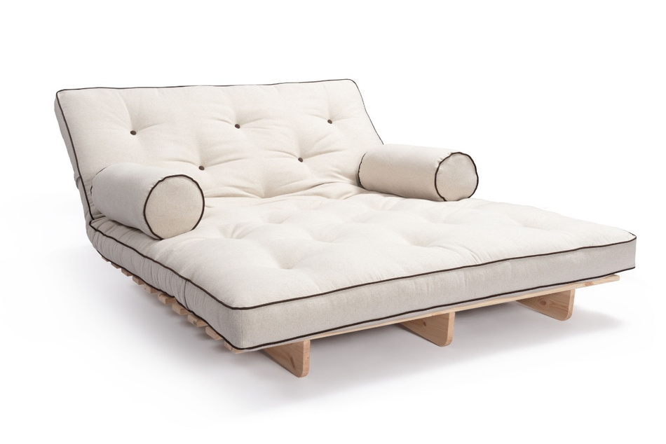 Sofa Bed Futon 140x200 - Slim Comfort Classic - Pascall Kedro Linen