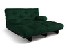 Sofa Bed Futon 140x200 - Slim Comfort Black - Pascall Bottle Green